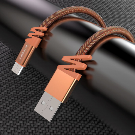 Кабель Borofone BX6 JoyCord USB - micro USB, 1 м розовый