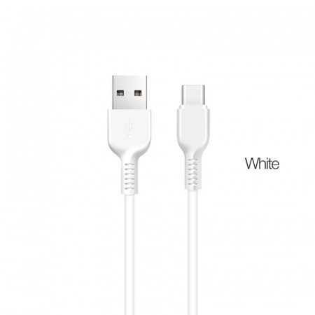 Кабель Hoco X20 Flash, USB - USB Type-C, 1 м, белый