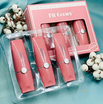 Набор матовых помад для губ 3 в 1Fit Colors Amazing Lipstick