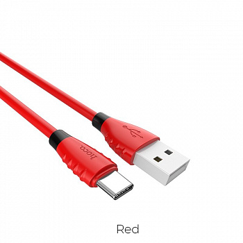 Кабель Hoco X27 Excellent, USB - USB Type-C, 1.2 м, красный