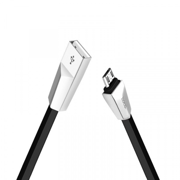 Кабель Hoco X4 Zinc USB - micro USB, 1.2 м черный
