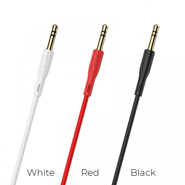 Кабель Borofone BL1 Audiolink, 3.5 AUX mini jack 3.5 mm, красный