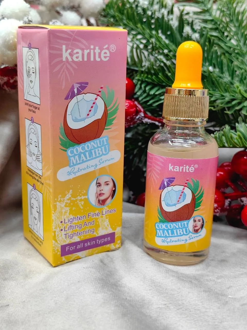 Сыворотка для лица с маслом Ши Karite Coconut Malibu 30 мл