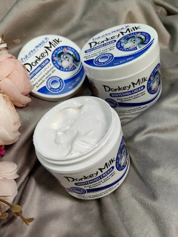Крем для лица осветляющий с ослиным молоком Wokali Donkey Milk